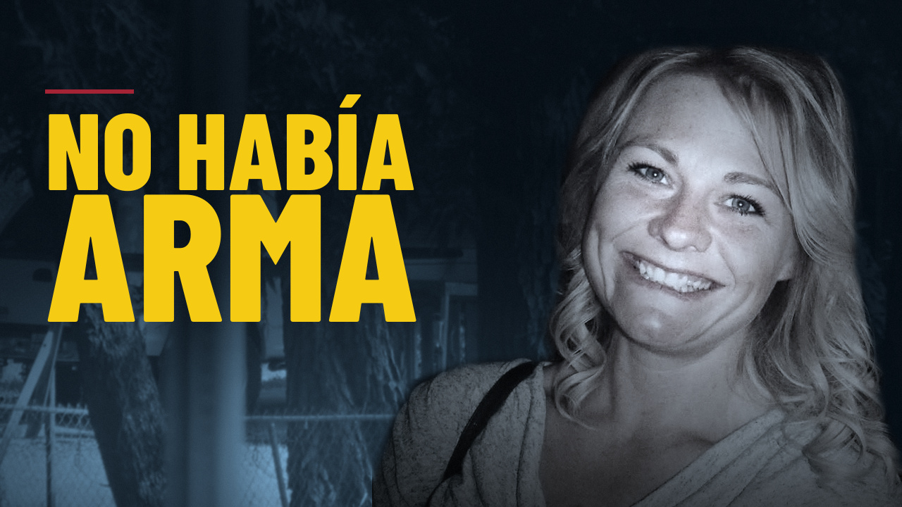 Sara Starr — retrato de la víctima junto al texto «NO HABÍA ARMA» (miniatura A aprobada del caso)